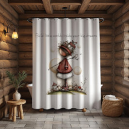Cortina De Ducha Whimsical Quote and Girl Shower Curtain