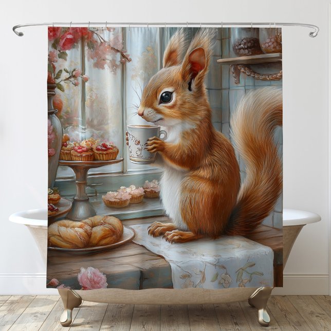 Cortina De Ducha Whimsical Squirrel (Subido por el creador)