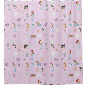 Cortina De Ducha Whimsical Watercolour Mermaids