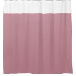 Cortina De Ducha White and Pink Two Tone Shower Curtain