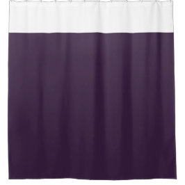 Cortina De Ducha White and Royal Purple Two Tone Shower Curtain