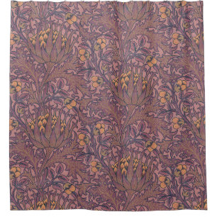 Cortina De Ducha William Morris Artichoke Wine and Gold