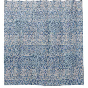 Cortina De Ducha William Morris Forest Rabbit Bird Foliage Blue