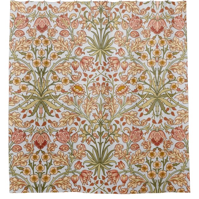Cortina De Ducha William Morris Hyacinth Arte Botánico Floral (Anverso)