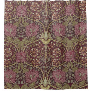 Cortina De Ducha William Morris, madreselva, floral. modelo, arte