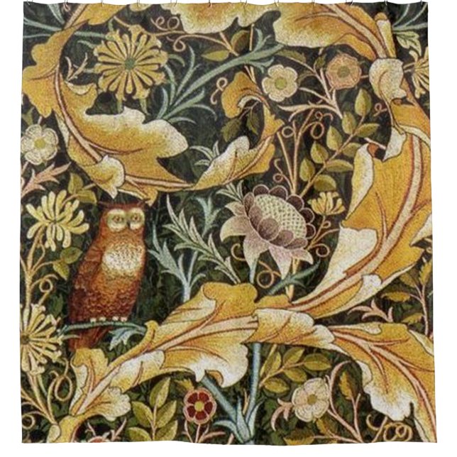 Cortina De Ducha William Morris Owl an Acanthus (Anverso)