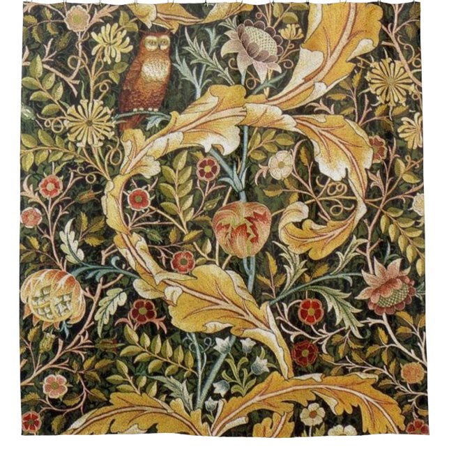 Cortina De Ducha William Morris Owl an Acanthus (Anverso)