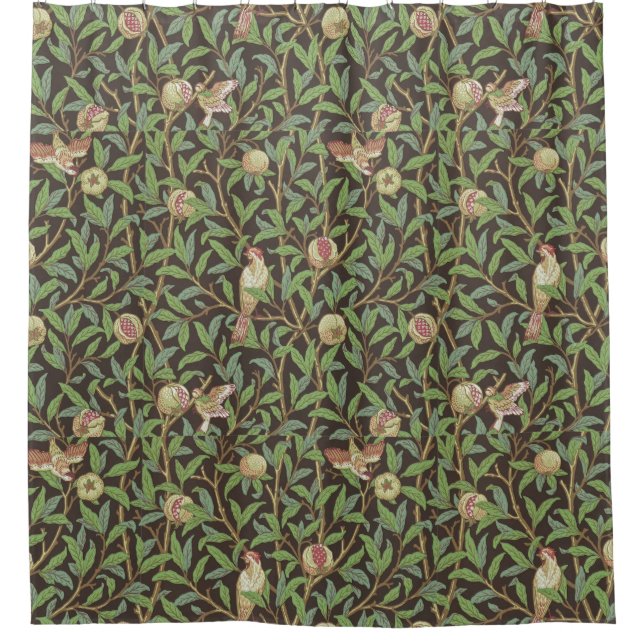 Cortina De Ducha William Morris "Pájaro y granada" 2. (Anverso)