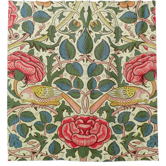 Cortina De Ducha William Morris, Rosa 1883 (Anverso)