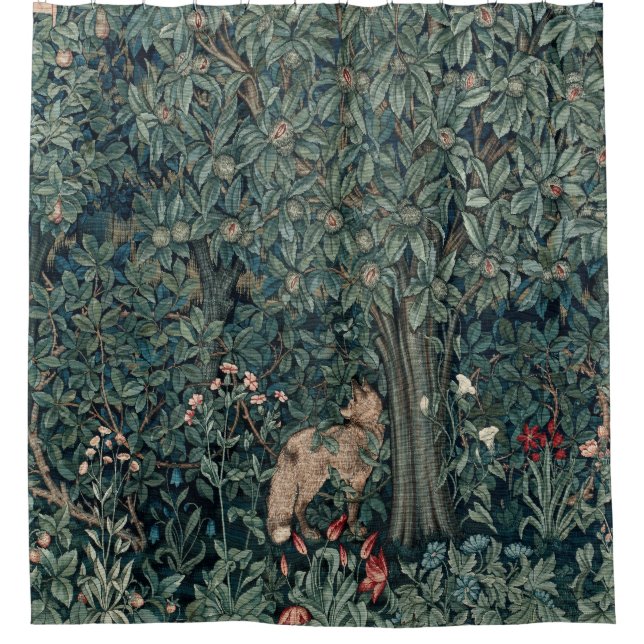 Cortina De Ducha William Morris Woodland Tapestry Fox (Anverso)
