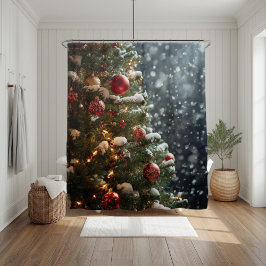Cortina De Ducha Winter Wonderland Christmas Shower Curtain