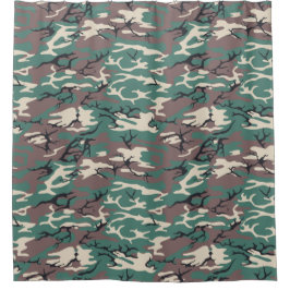 Cortina De Ducha Woodland Camo
