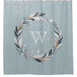 Cortina De Ducha Wreath de invierno encantado
