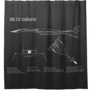 Cortina De Ducha XB-70 Valkyrie - Planes Blueprint del avión PD