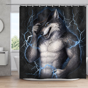 Cortina De Ducha Ya No Más Señor Buen Tipo Divertido Alpha Wolf Mem