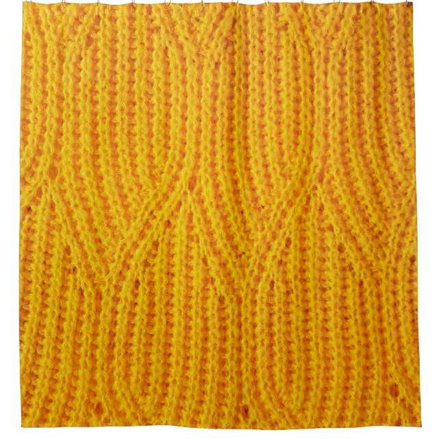 Cortina De Ducha Yellow knitted surface textile material background (Anverso)