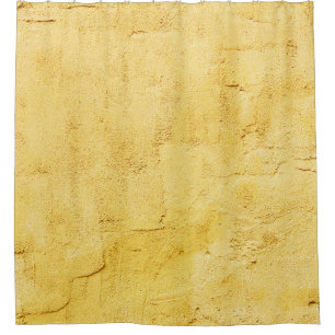Cortina De Ducha yeso texturizado abstracto amarillo claro en la pa