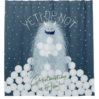 Cortina De Ducha Yeti o No Es Hora de Navidad