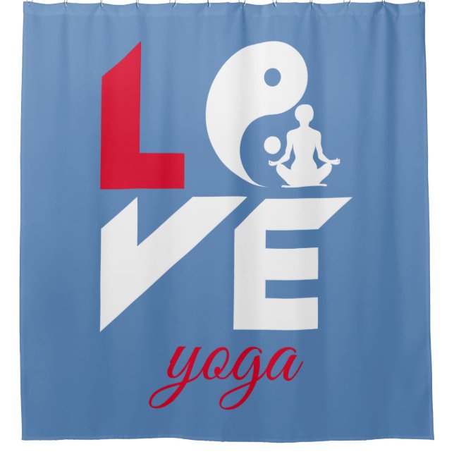 Cortina De Ducha Yoga de amor (Anverso)
