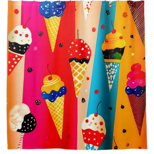 Cortina De Ducha Yummy Ice Cream (Anverso)