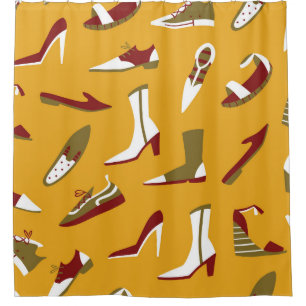 Cortina De Ducha Zapatos De Doodle: La Mano Sin Marea.