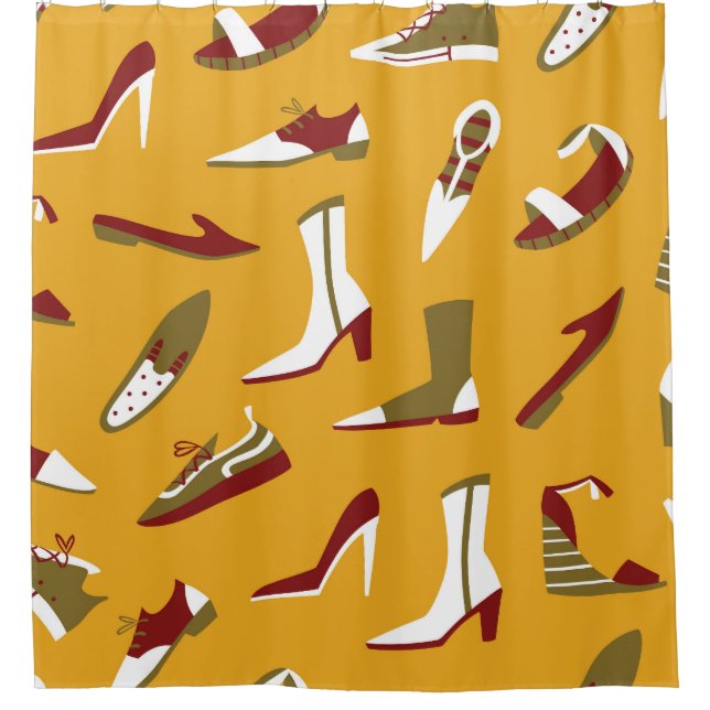 Cortina De Ducha Zapatos De Doodle: La Mano Sin Marea. (Anverso)