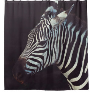 CORTINA DE DUCHA ZEBRA EN PRINCIPIOS DE ENFOQUE EN ESCASOS