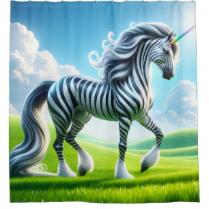 Cortina De Ducha Zebra Unicorn
