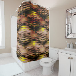 Cortina De Ducha zig-zag abstracto de formación de degradado de col