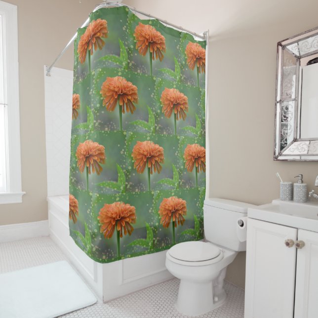 Cortina De Ducha Zinnia zazzled (In situ)