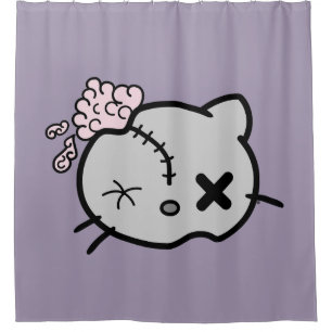 Cortina De Ducha Zombie Kitty