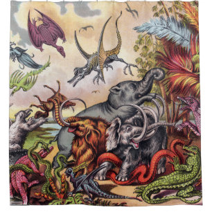 Cortina De Ducha Zona de juegos prehistórica