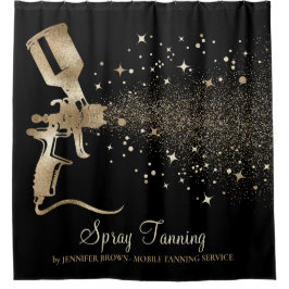 Cortina De Ducha Zorro dorado para pulverización en bronce Tan