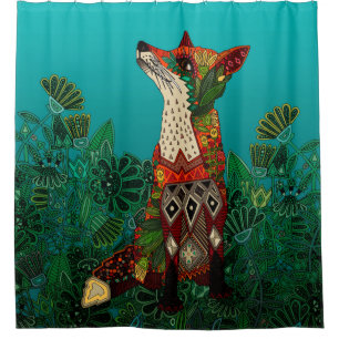 Cortina De Ducha zorro floral