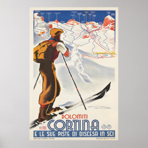 Cortina Esquí - Impresiones de Carteles de Viajes 