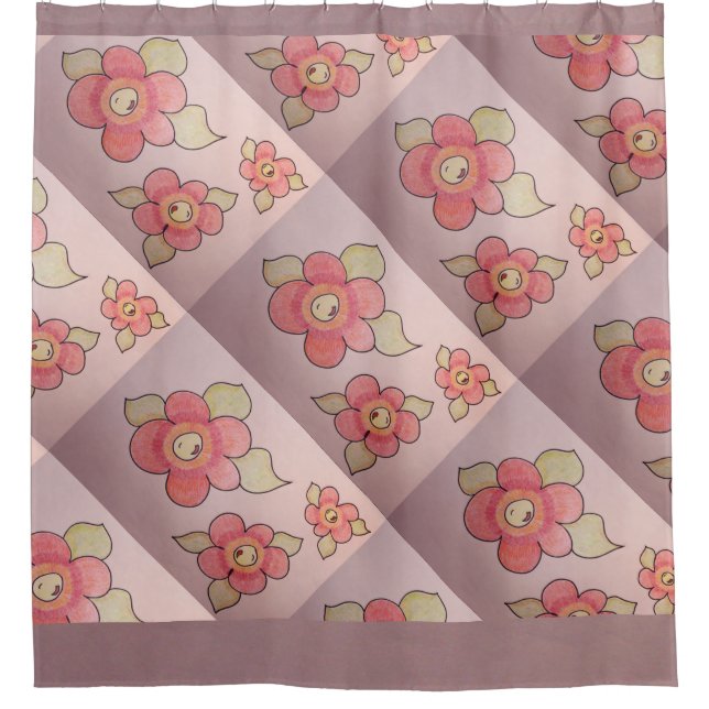 Cortina floral divertida (Anverso)