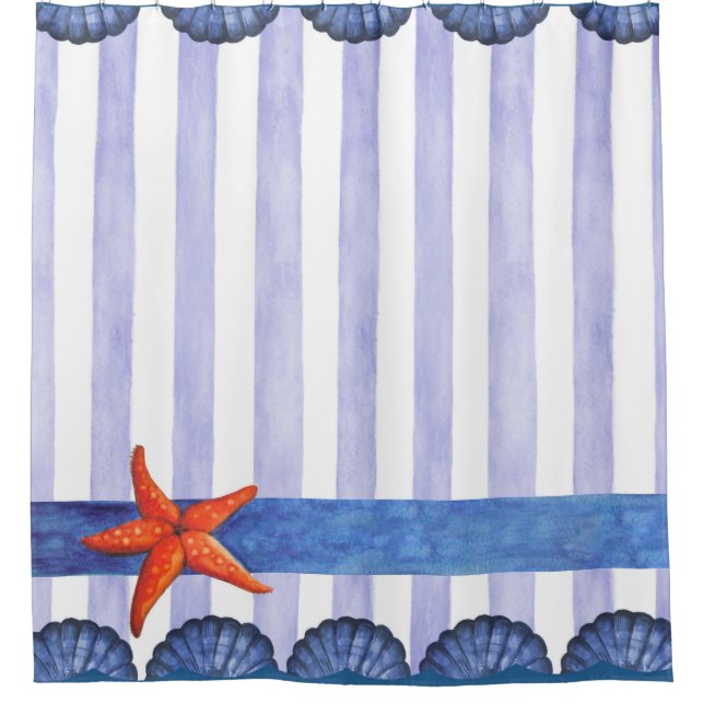 Cortina Nautical Star Fish Shower (Anverso)
