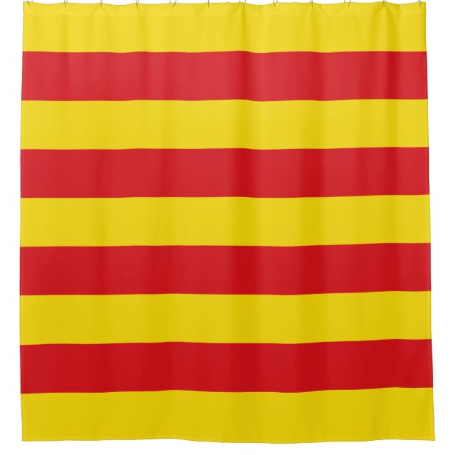 Cortina patriótica con bandera de Cataluña (Anverso)