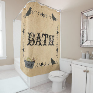 Cortina Primitiva de ducha de baño