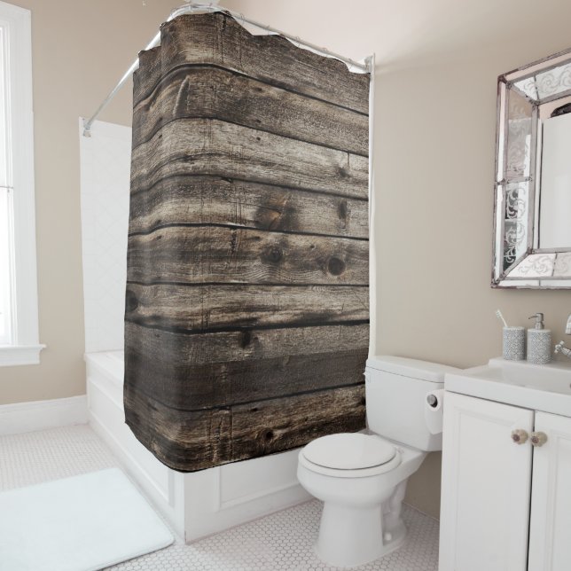 Cortina Rustic Dark Wood Shower (In situ)