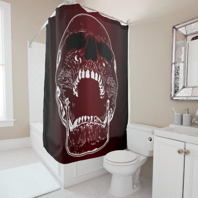 Cortina Skull Shower - Skull gritando (In situ)