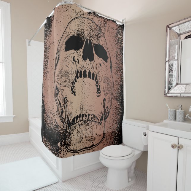 Cortina Skull Shower - Skull gritando (In situ)