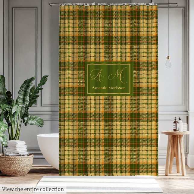 Cortina Suave a Cuadros Nombre Personalizado Recue (Soft Checkered Curtain Custom Name Fall Keepsake)