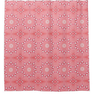 Cortinas de ducha Candy Blanco Rojo Cane Kaleidosc