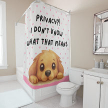Cortinas de ducha con citas divertidas de perros