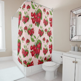 Cortinas de ducha de fresas