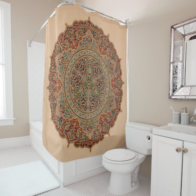 Cortinas de ducha de mosaico antiguas (In situ)