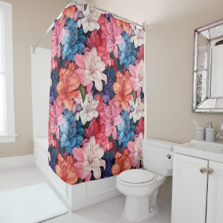 cortinas de ducha fondo floral