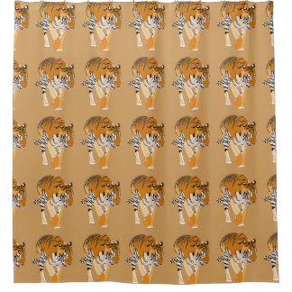 Cortinas de ducha temáticas del patrón del tigre d