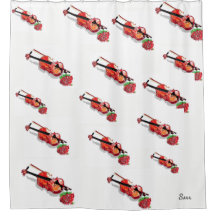 Cortinas de ducha Violín y Rosa